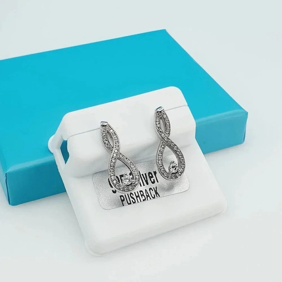 "925 Sterling Silver CZ Beautiful Earrings for Women, 1USPAR4225 - Picture 3 of 11